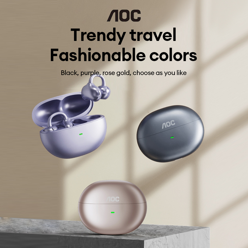 Headphones - AOC ACD2544 무선 블루투스 이어클립 이어버드