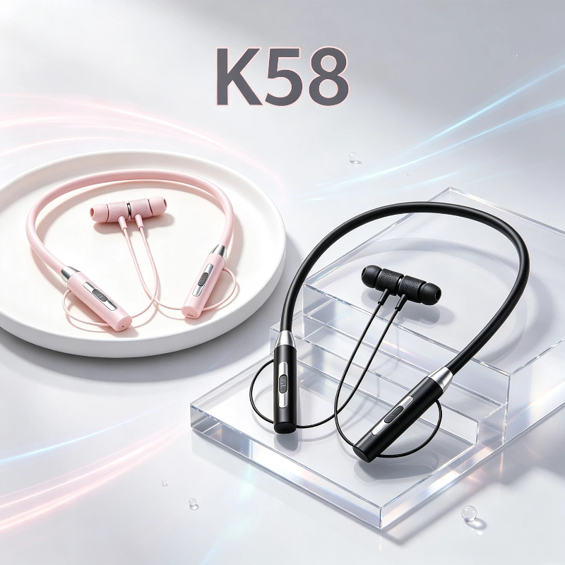 Magnetic Neckband Sports Earphones - 새로운 K58 블루투스 헤드셋, 목에 걸어