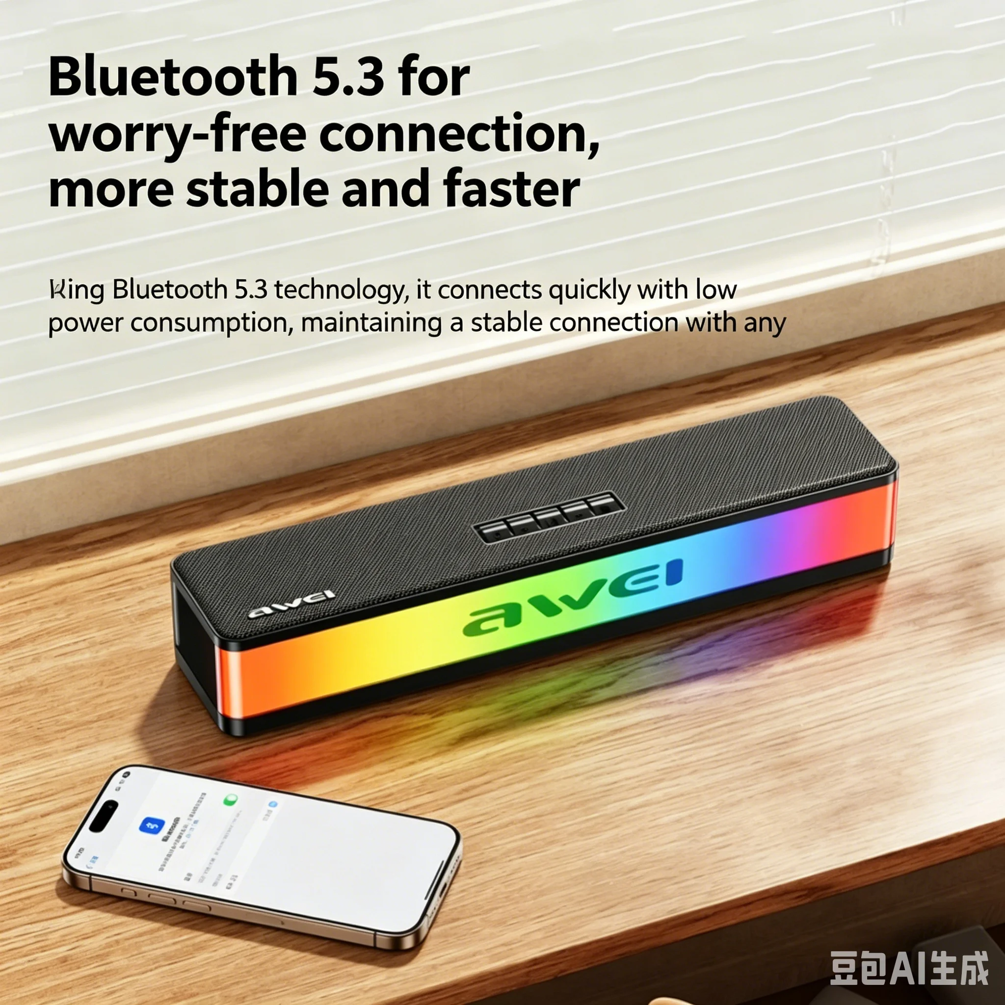 Rgb Computer Soundbar For Pc - RGB 블루투스 스피커 사운드바 20W 강력한