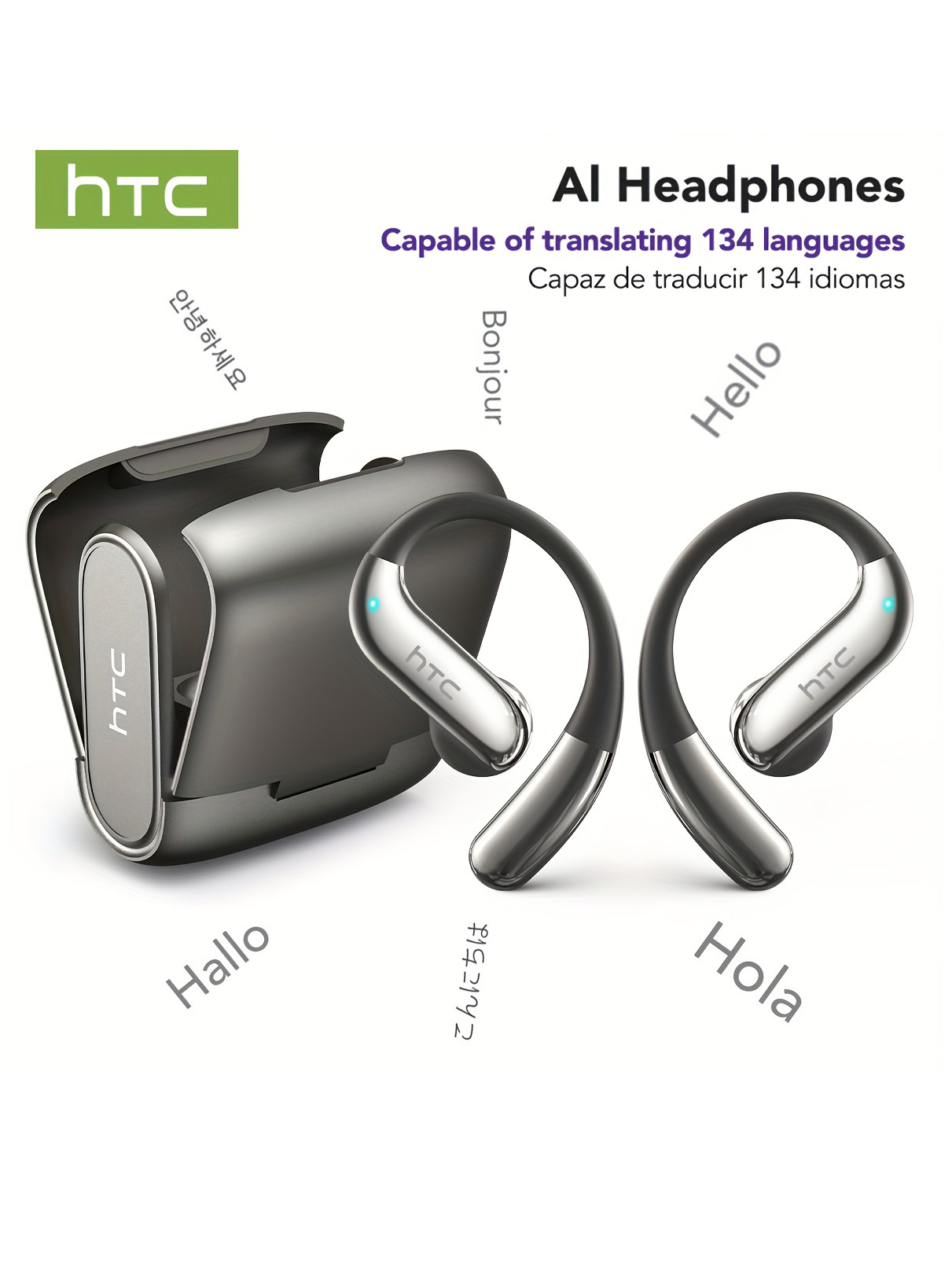 Headphones - 오픈 이어 블루투스 헤드폰 HTC 30시간