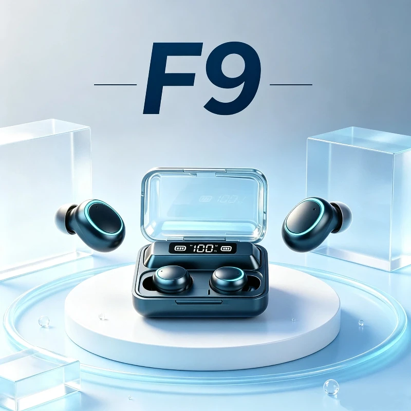 Tws Earbuds Bluetooth 5.3 - 새로운 F9 블루투스 헤드폰, 9D 스테레오,