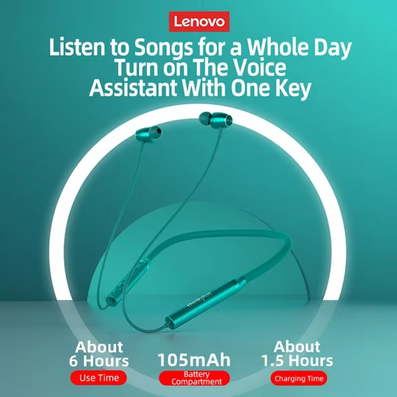 새로운 레노버 HE05X HE05 프로 넥밴드 블루투스 - Magnetic Neckband Sports Earphones 리뷰 및 가격