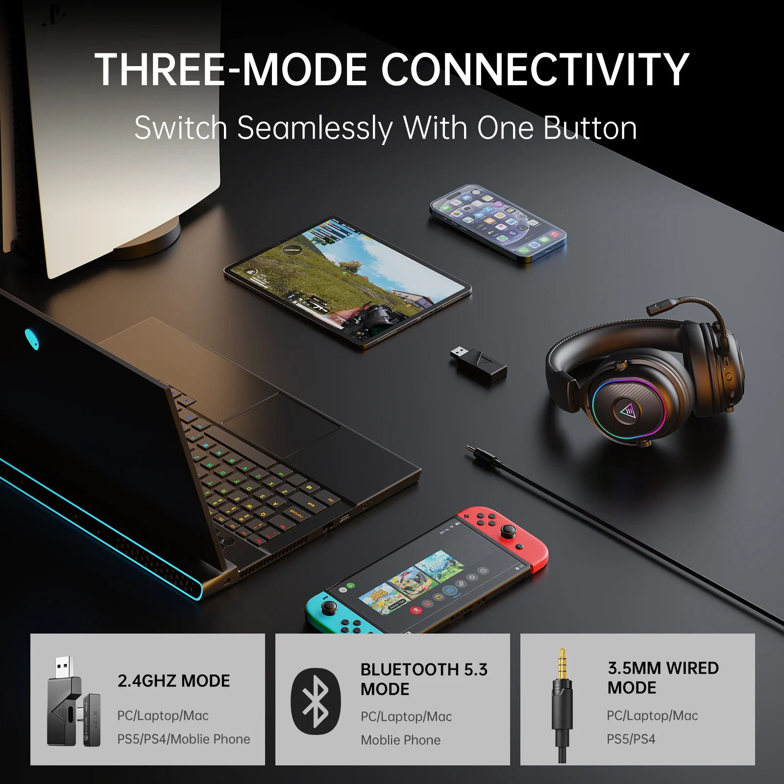 Oneodio EKSA MaKo BT 블루투스 게이밍  - Anc Wireless Over Ear Headphones 리뷰 및 가격