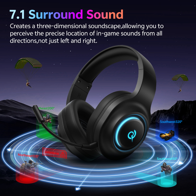 QCY Heroad V200 게이밍 헤드셋 (마이크 내 - Gaming Headset With Mic Rgb 리뷰 및 가격