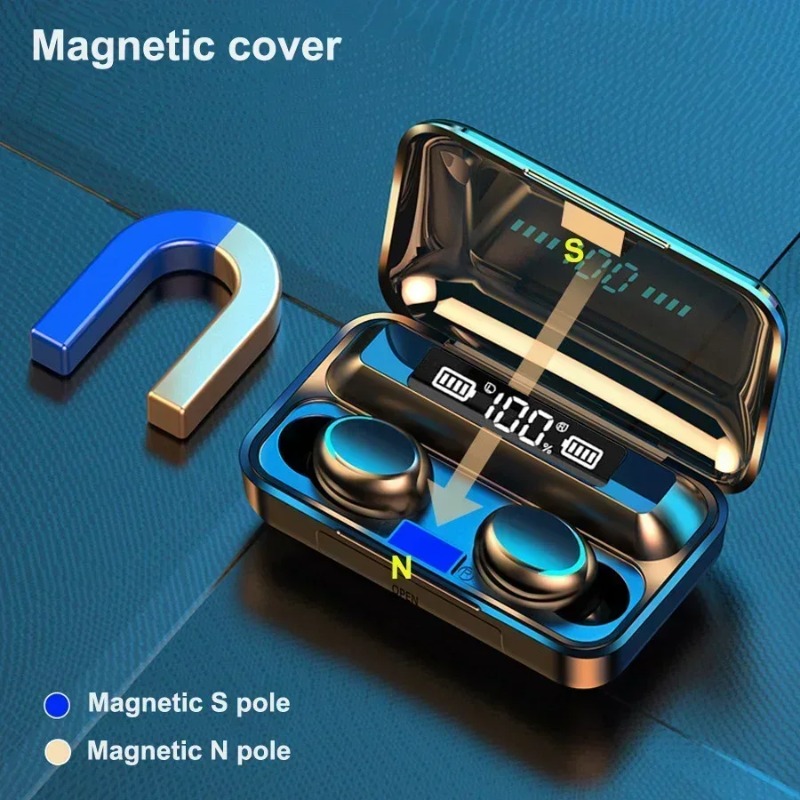 새로운 F9 블루투스 헤드폰, 9D 스테레오, 강력한  - Tws Earbuds Bluetooth 5.3 리뷰 및 가격